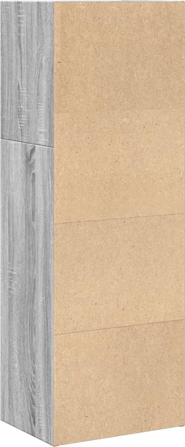 vidaXL Ράφι για βιβλία, γκρι δρυς Sonoma, 40x30x114 cm