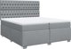 vidaXL Κρεβάτι continental με στρώμα, ανοιχτό γκρι ύφασμα 200x200 εκ.