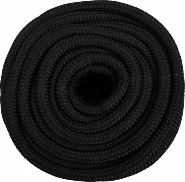 vidaXL Ναυτικό σχοινι, μαύρο μονόχρωμο, 18 mm, 100 m, πολυπροπυλένιο