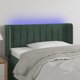 vidaXL Zaglowek do lozka z LED, ciemnozielony, 83x16x78/88 cm, aksamit