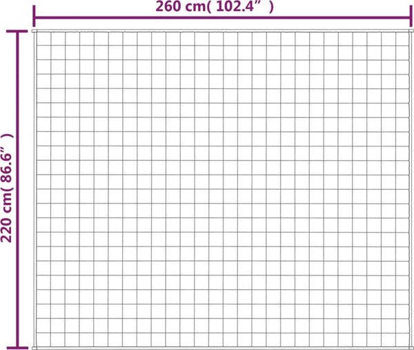 vidaXL Κουβέρτα βαρύτητας, κρεμ, 220x260 cm, 11 kg, ύφασμα