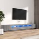 vidaXL Σετ 3 ντουλάπια TV με φωτισμό LED, γκρι δρυς Sonoma