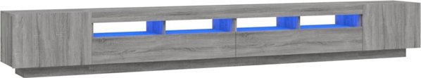 vidaXL Σετ 3 ντουλάπια TV με φωτισμό LED, γκρι δρυς Sonoma