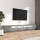 vidaXL Σετ 3 ντουλάπια TV με φωτισμό LED, γκρι δρυς Sonoma