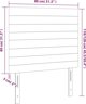 vidaXL Zaglowek do lozka z LED, ciemnoszary, 80x5x118/128 cm, tkanina
