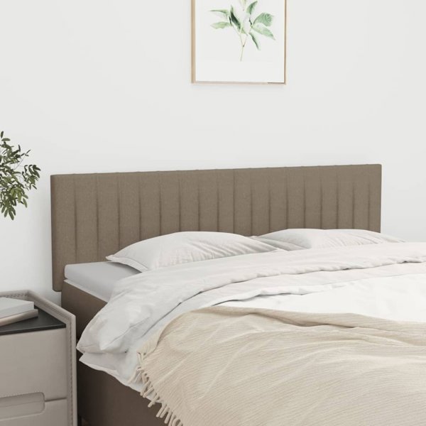 vidaXL 2 τεμάχια επικεφαλιστήρες κρεβατιού, taupe, 72x5x78/88 εκ., ύφασμα