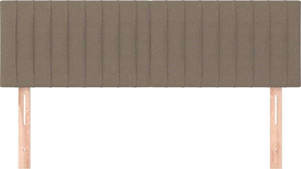vidaXL 2 τεμάχια επικεφαλιστήρες κρεβατιού, taupe, 72x5x78/88 εκ., ύφασμα