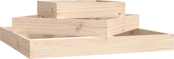 vidaXL Donica, 83x83x27 cm, lite drewno sosnowe