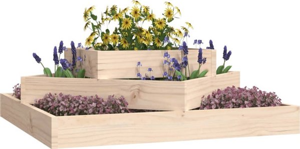 vidaXL Donica, 83x83x27 cm, lite drewno sosnowe
