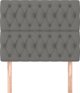 vidaXL Μαξιλάρια Κεφαλής Κρεβατιού, 2 τεμ., Σκούρο Γκρι, 90x7x78/88 εκ., ύφασμα