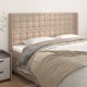 vidaXL κεφαλάρι uszak cappuccino 203x16x118/128 cm από τεχνητό δέρμα