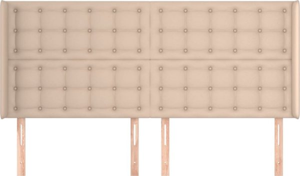 vidaXL κεφαλάρι uszak cappuccino 203x16x118/128 cm από τεχνητό δέρμα