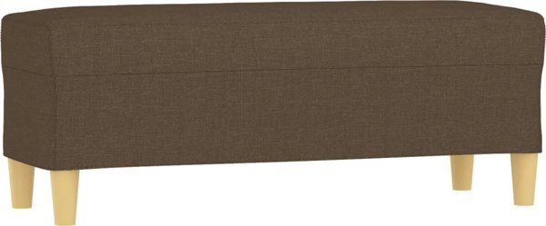 vidaXL Παγκάκι, σκούρο καφέ, 100x35x41 cm, επενδεδυμένο με ύφασμα