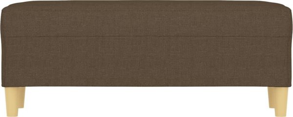vidaXL Παγκάκι, σκούρο καφέ, 100x35x41 cm, επενδεδυμένο με ύφασμα