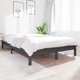vidaXL Διπλό κρεβατοκάμαρα με σκελετό, γκρι, 120x190 cm, από μασίφ πεύκο