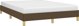 vidaXL Κιβώτιο κρεβατιού, σκούρο καφέ, 140x190 cm, ταπετσαρισμένο με ύφασμα