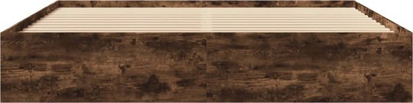 vidaXL Πλαίσιο κρεβατιού, καπνιστό δρυς, 200x200 εκ., σύνθετο ξύλο