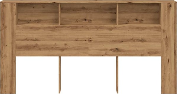 vidaXL Zaglowek z polkami, dab artisian, 200x18,5x102,5 cm