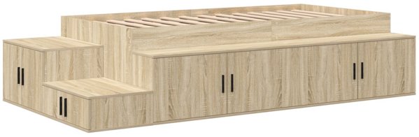 vidaXL Lotus αποθηκευτικό κρεβάτι Sonoma Δρυς 90x200 cm