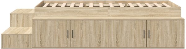 vidaXL Lotus αποθηκευτικό κρεβάτι Sonoma Δρυς 90x200 cm