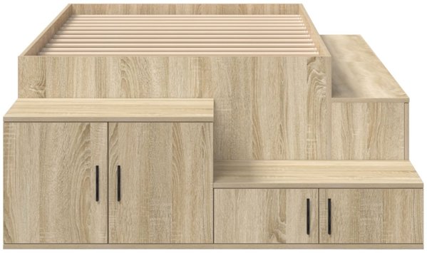 vidaXL Lotus αποθηκευτικό κρεβάτι Sonoma Δρυς 90x200 cm