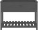 vidaXL Γλάστρα με ράφι, γκρι, 111,5x54x81 εκ, μασίφ πεύκο