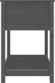 vidaXL Γλάστρα με ράφι, γκρι, 111,5x54x81 εκ, μασίφ πεύκο