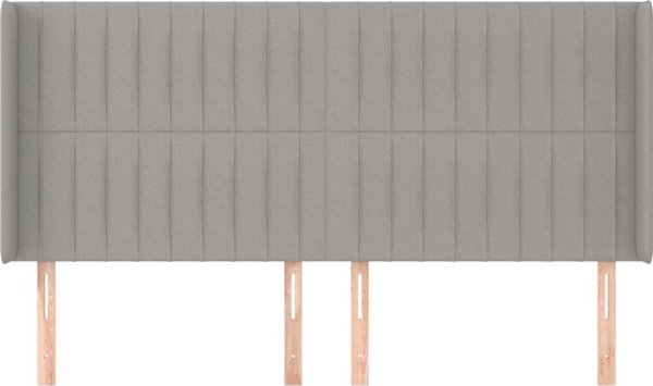 vidaXL Zaglowek uszak jasnoszary 163x16x118/128 cm tkanina