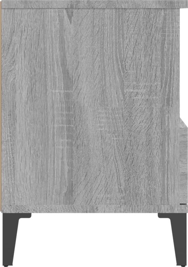 vidaXL Κομοδίνα, 2 τεμ., σε γκρι απόχρωση Sonoma Δρυς, 40x35x50 εκ.