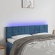 vidaXL Κεφαλάρι κρεβατιού με LED, σκούρο μπλε, 144x5x78/88cm, βελούδο