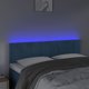vidaXL Κεφαλάρι κρεβατιού με LED, σκούρο μπλε, 144x5x78/88cm, βελούδο
