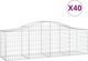 vidaXL Γκαμπιόν Καλάθια 40 τεμάχια 200x50x60/80 cm από Γαλβανισμένο Σίδηρο