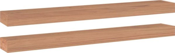 vidaXL Επιτοίχιες Ράφες, σετ 2 τεμαχίων, 110x15x6 εκ., συμπαγές ξύλο τεϊκού