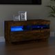 vidaXL Ντουλάπι για TV με LED φωτισμό, καπνιστή δρυς, 80x35x40 cm