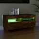 vidaXL Ντουλάπι για TV με LED φωτισμό, καπνιστή δρυς, 80x35x40 cm
