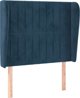 vidaXL Zaglowek uszak, σκοτεινό μπλε, 83x23x118/128 cm, βελούδινο
