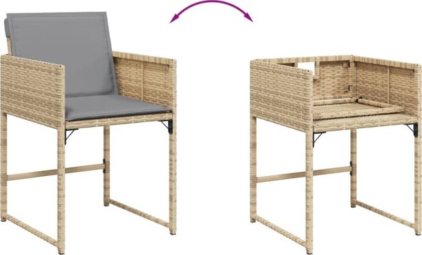 vidaXL 7-cz zestaw mebli ogrodowych z poduszkami, mieszany bez