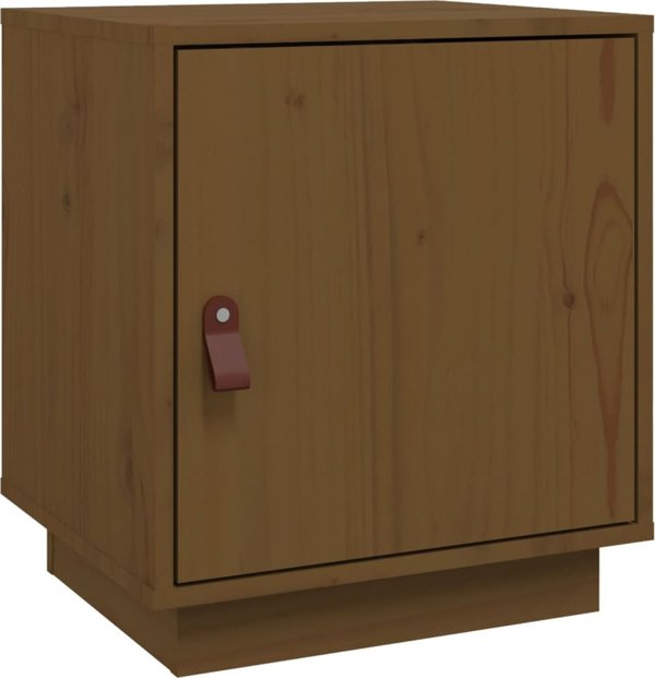 vidaXL Κομοδίνο μελιτί καφέ 40x34x45 cm από μασίφ πεύκο