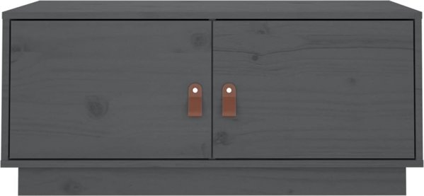 vidaXL vidaXL Stolik kawowy, szary, 80x50x35 cm, lite drewno sosnowe