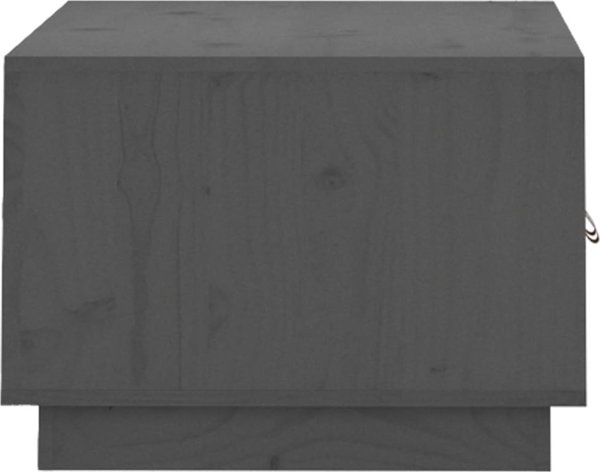 vidaXL vidaXL Stolik kawowy, szary, 80x50x35 cm, lite drewno sosnowe
