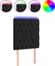 vidaXL Κεφαλάρι κρεβατιού με LED, μαύρο, 80x7x118/128 εκ., βελούδο