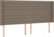 vidaXL Zaglowek uszak, taupe, 183x16x118/128 cm, tkanina