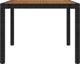 vidaXL Τραπέζι κήπου 190x90x75 cm, μαύρο PE ρατάν και ξύλο ακακίας