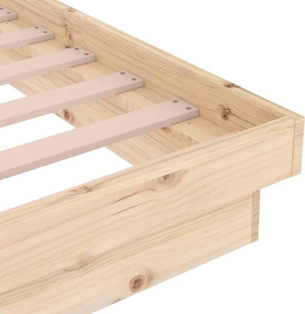 vidaXL Πλαίσιο κρεβατιού από μασίφ ξύλο 120x200 cm