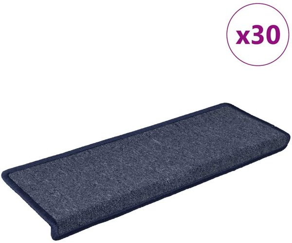 vidaXL Αυτοκόλλητα Πατάκια Σκάλας 30 τμχ, 65x21x4 εκ., Γκρι και Μπλε