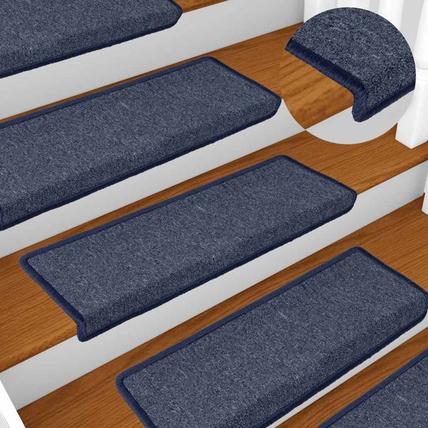 vidaXL Αυτοκόλλητα Πατάκια Σκάλας 30 τμχ, 65x21x4 εκ., Γκρι και Μπλε