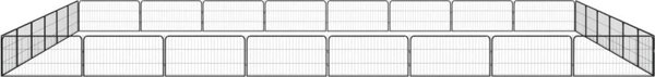vidaXL vidaXL Kojec dla psa, 28 panele, czarny, 100x50 cm, stal