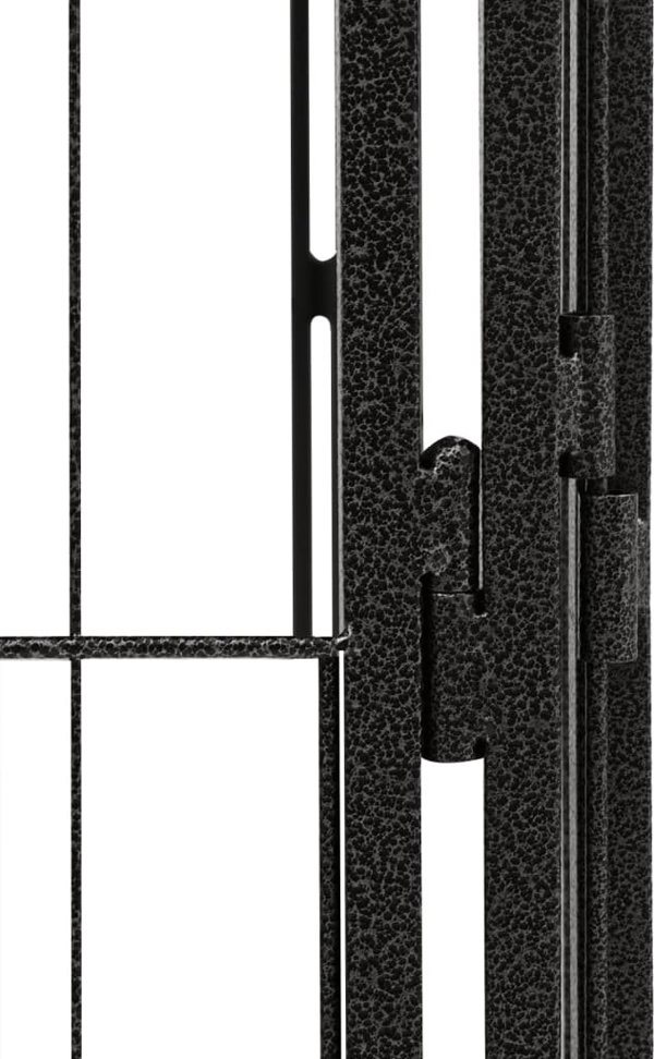 vidaXL vidaXL Kojec dla psa, 28 panele, czarny, 100x50 cm, stal