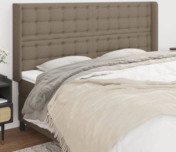 vidaXL Υποστηριγμα κεφαλιου uszak, ταουπ, 203x16x118/128 cm, υφασμα