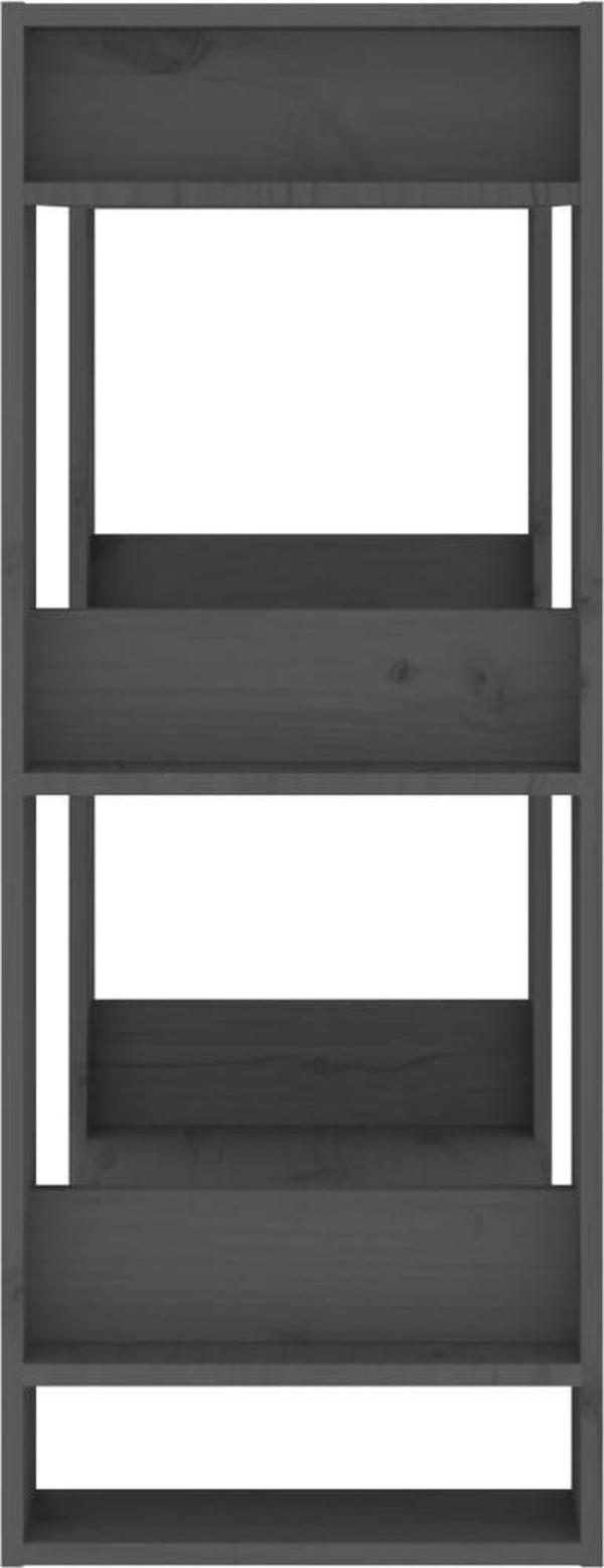 vidaXL Βιβλιοθήκη/Διαχωριστικό, Γκρι, 60x35x91 εκ, Από Πεύκο